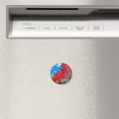 Blätter mit hellen Roten Bäumen im Herbst Magnet (In Situ (Geschirrspüler))
