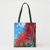 Blätter mit hellen Roten Bäumen im Herbst Tasche (Vorderseite)