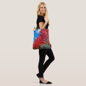 Blätter mit hellen Roten Bäumen im Herbst Tasche (Am Model)