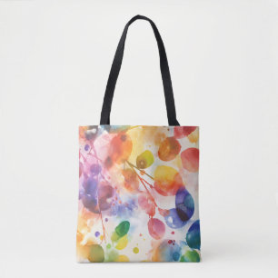 Blätter mit heller Wasserfarbe Tote Tasche