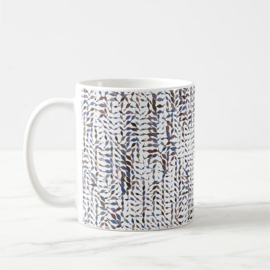 Blätter mit konzeptionellem Hintergrund zeichnend Kaffeetasse (Links)