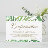 Blätter mit Kreuzbestätigung Einladung (Stehend Vorderseite)