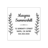 Blätter mit langer Zweigniederlassung - Krängungsa Gummistempel (Prägung)