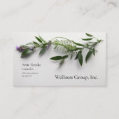 Blätter mit Lavendel Visitenkarte (Vorderseite)