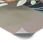 Blätter mit minimalistischer Kunst Poster (Ecke)