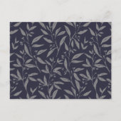 Blätter mit neutralen Farben, botanische Aquarellf Einladungspostkarte (Rückseite)