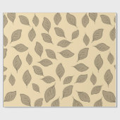 Blätter mit niedlichen Mustern Geschenkpapier (Flach)