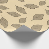 Blätter mit niedlichen Mustern Geschenkpapier (Ecke)