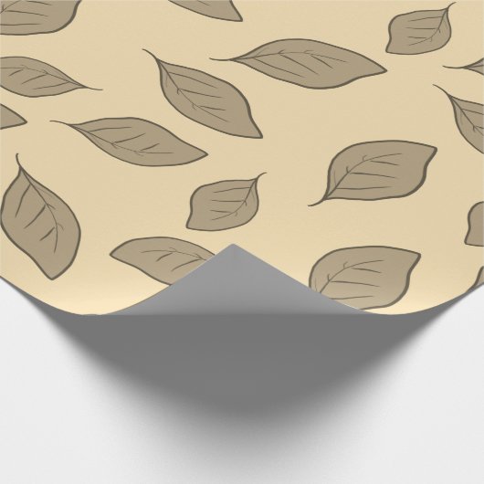Blätter mit niedlichen Mustern Geschenkpapier (Ecke)