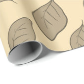 Blätter mit niedlichen Mustern Geschenkpapier (Rolleneckpunkt)