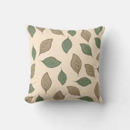 Blätter mit niedlichen Mustern Kissen