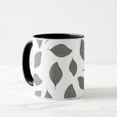Blätter mit niedlichen Mustern Tasse (Vorderseite Links)