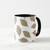 Blätter mit niedlichen Mustern Tasse (VorderseiteRechts)