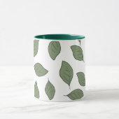 Blätter mit niedlichen Mustern Tasse (Zentrum)