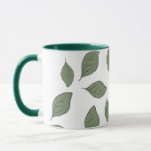 Blätter mit niedlichen Mustern Tasse (Links)