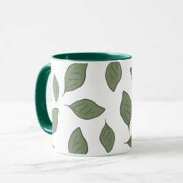 Blätter mit niedlichen Mustern Tasse