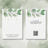 Blätter mit QR-Code Ohrringe Anzeigetafel