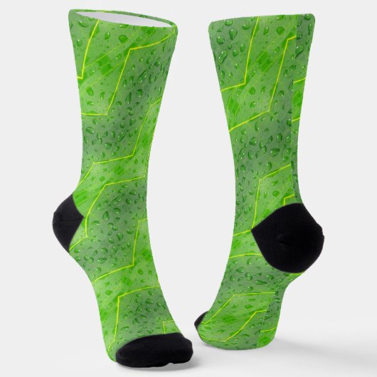 Blätter mit Wasserfallmuster Socken (Gewinkelt)