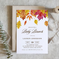 Blätter mit Wasserfarbe Herbst Babybrunch