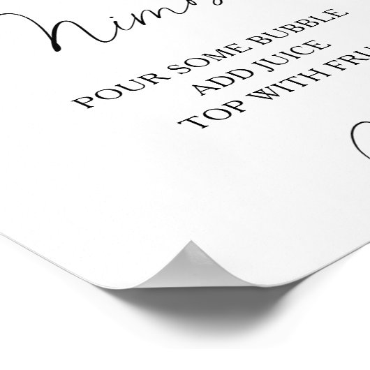 Blätter mit Wasserfarbe - Mimosen Poster (Ecke)