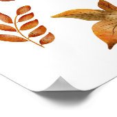 Blätter mit Wasserfarbe Poster (Ecke)