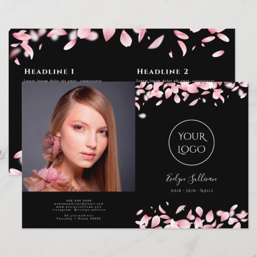 Blätter mit zwei Falten (Vorne/Hinten)