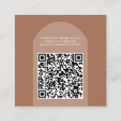 Blätter Mocha Wedding QR Enclosure Card Begleitkarte (Rückseite)