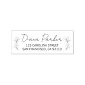 Blätter Moderne Script-Rücksendeadresse Gummistempel (Prägung)