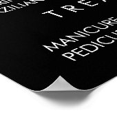 Blätter Modernes Salon Menü Preisliste Wall Poster (Ecke)