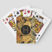 Blätter Monogramm Spielkarten (Rückseite)