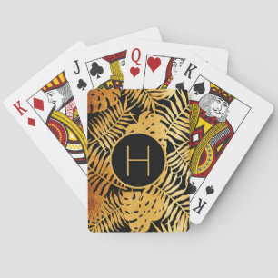 Blätter Monogramm Spielkarten