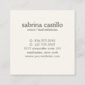 Blätter Moon Arch Beauty Wellness Wellness-Center Quadratische Visitenkarte (Rückseite)