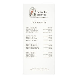 Blätter Moon Arch SKINCARE Wellness Tag Wellness-C Werbekarte