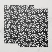 Blätter Muster 10 Mitteilungskarte (Vorne/Hinten)