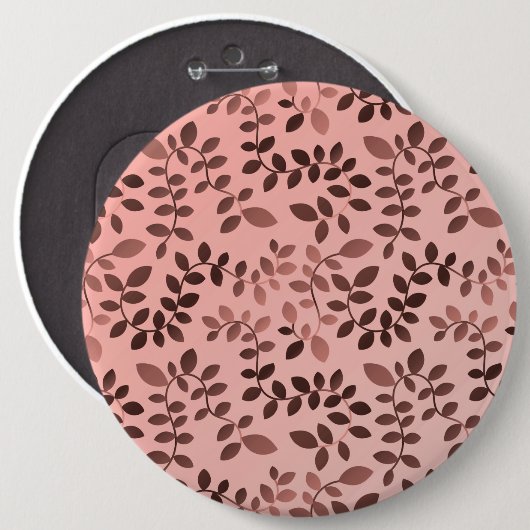 Blätter Muster 11 Button (Vorne & Hinten)