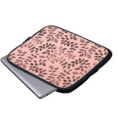 Blätter Muster 11 Laptopschutzhülle (Vorne Knopf)