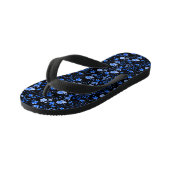 Blätter Muster 12.bw ab weißem BG Kinderbadesandalen (Schrägansicht)