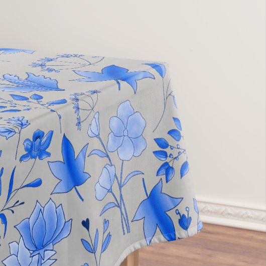 Blätter Muster 12.bw LGrey BG Tischdecke (Beispiel)