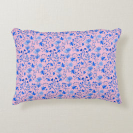 Blätter Muster 12.bw LPink BG Dekokissen