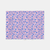 Blätter Muster 12.bw LPink BG Fleecedecke (Vorderseite (Horizontal))