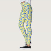 Blätter Muster 12.bw LYellow BG Leggings (Links)