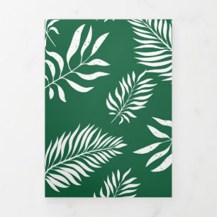 Blätter Muster 12 Dreifach Gefaltete Urlaubskarte