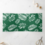 Blätter Muster 12 Dreifach Gefaltete Urlaubskarte (Innenseite)