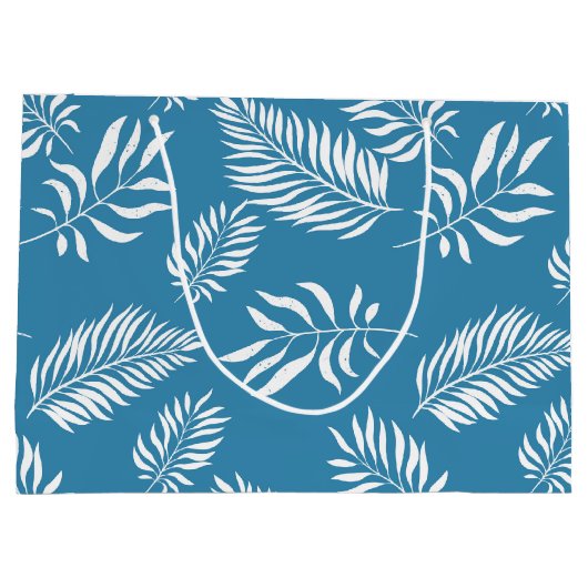 Blätter Muster 13 Große Geschenktüte (Rückseite)