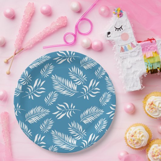 Blätter Muster 13 Pappteller (Party)
