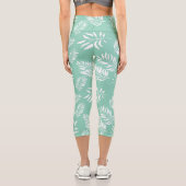 Blätter Muster 14 Capri Leggings (Rückseite)
