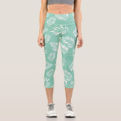 Blätter Muster 14 Capri Leggings (Vorderseite)