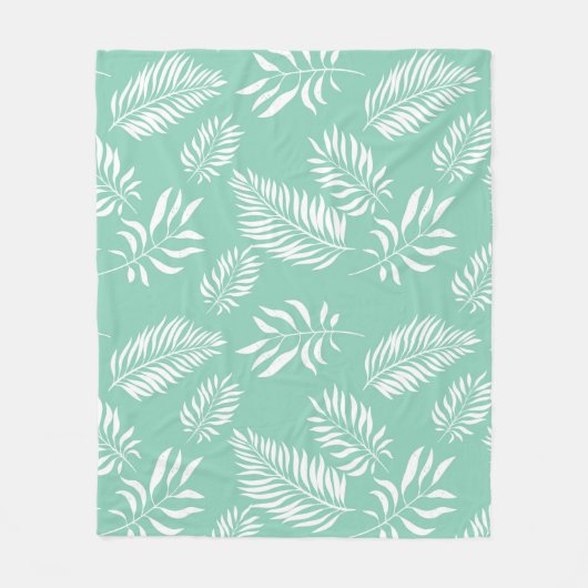 Blätter Muster 14 Fleecedecke (Vorderseite)