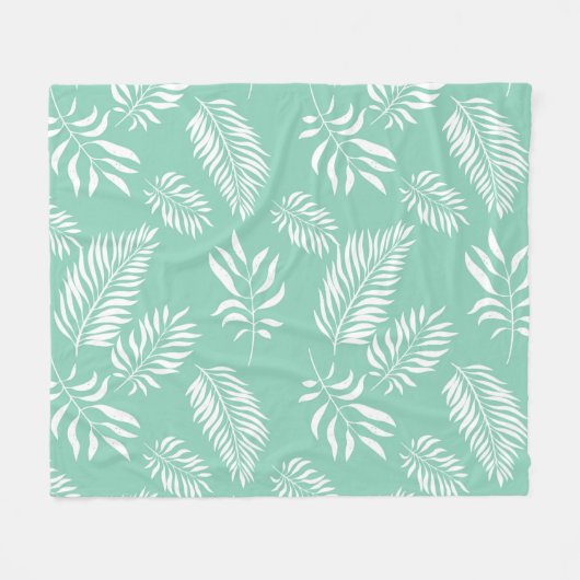 Blätter Muster 14 Fleecedecke (Vorderseite (Horizontal))
