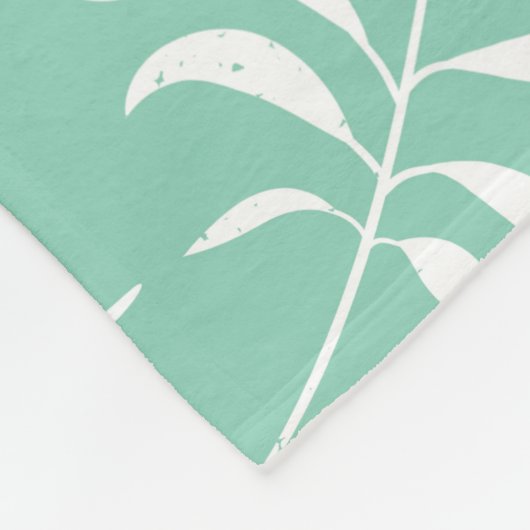 Blätter Muster 14 Fleecedecke (Ecke)